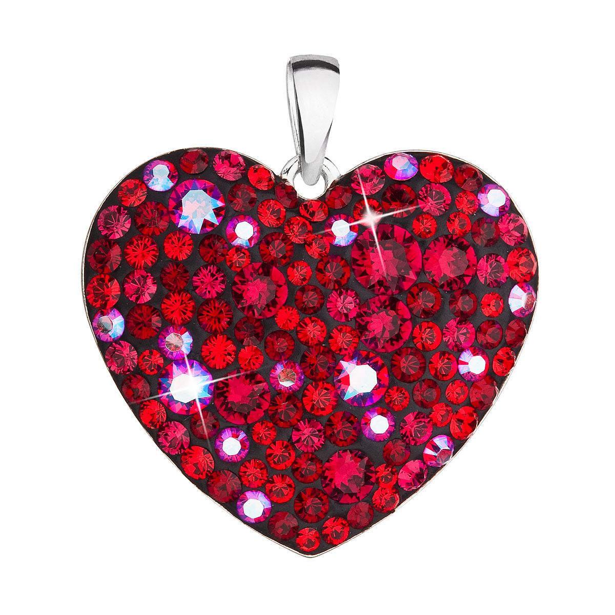 Stříbrný prstýnek s růžovým srdcem je krásný dárek k Valentýnu...